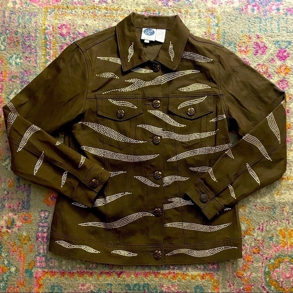 DG2 by Diane Gilman Jackets & Blazers - Coolest Brown and Gold Jacket!!